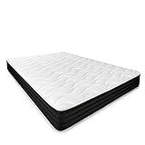 DUÉRMETE ONLINE - Colchón Viscoelástico Pocket Visco Reversible (Cara Invierno-Verano) Firmeza-Dureza Media-Alta, Grosor 20cm, Antiácaros, Antibacerias e Hipoalergénico, 135x190
