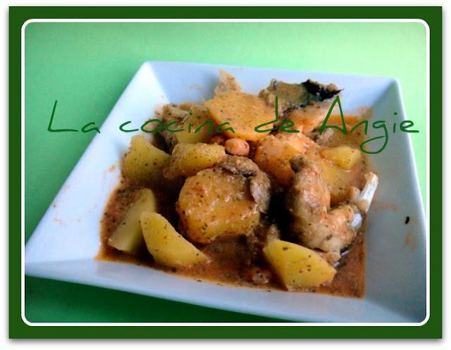 CAZUELA DE RAPE Y PATATAS