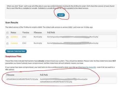 scan infectado Proteccion Web