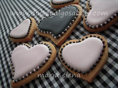 Galletas decoradas...corazones San Valentin!
