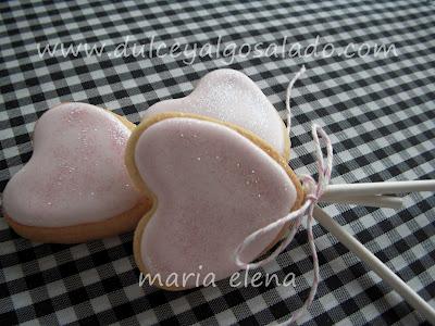 Galletas decoradas...corazones San Valentin!