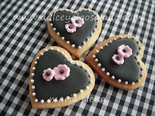 Galletas decoradas...corazones San Valentin!