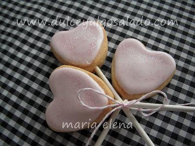 Galletas decoradas...corazones San Valentin!