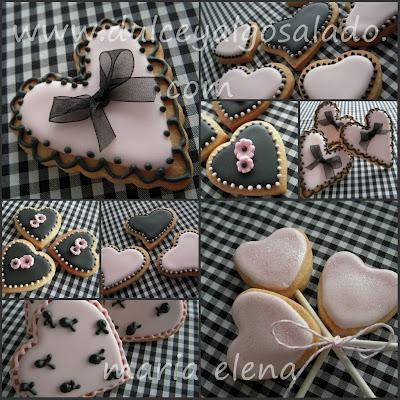 Galletas decoradas...corazones San Valentin!