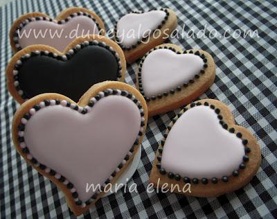 Galletas decoradas...corazones San Valentin!