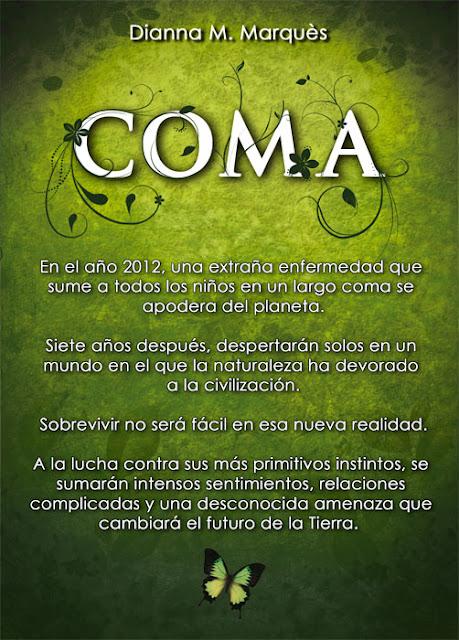 Portada y sinopsis de Coma de Dianna M. Marques