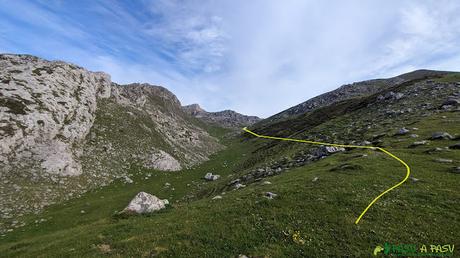 PEÑA UBIÑA desde CASA MIERES Valle Angosto hacia Peña Ubiña