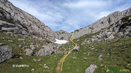 PEÑA UBIÑA desde CASA MIERES El Estrecho, paso hacia Peña Ubiña