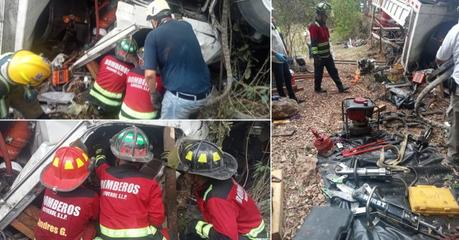 Trágico descarrilamiento de grúa ferroviaria en Tamasopo deja varios trabajadores fallecidos