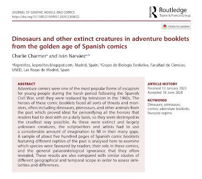 Dinosaurios y otras criaturas extintas en los tebeos de aventuras de la época dorada del cómic español