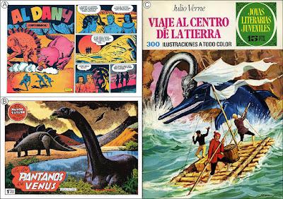 Dinosaurios y otras criaturas extintas en los tebeos de aventuras de la época dorada del cómic español