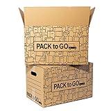 Pack 10 Cajas Carton Almacenaje, Mudanza con Asas, Carton reforzado de 50x30x30cm. (Pack 10 Cajas 50x30x30 cm.)