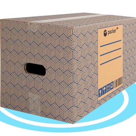 packer PRO Pack 10 Cajas Carton para Mudanzas y Almacenaje Ultra Resistentes con Asas 500x300x300mm