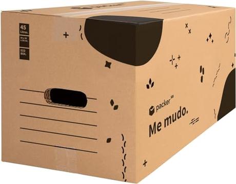 packer PRO Pack 20 Cajas Carton para Mudanzas y Almacenaje Ultra Resistentes con Asas, 50x30x30cm
