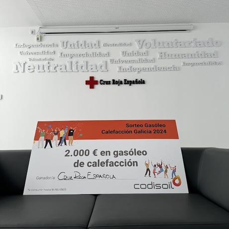 Entregamos 2000€ en gasóleo de calefacción a Cruz Roja