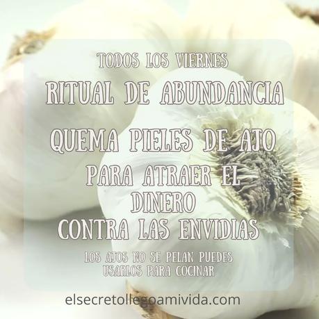 Viernes quema pieles de ajo 🧄 contra la envidia y para la Abundancia