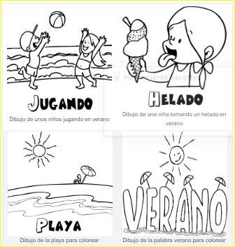 Juego de colorear dibujos de verano Juego de colorear dibujos de verano