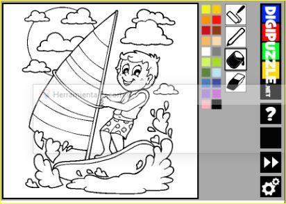 Juego de colorear dibujos de verano Juego de colorear dibujos de verano