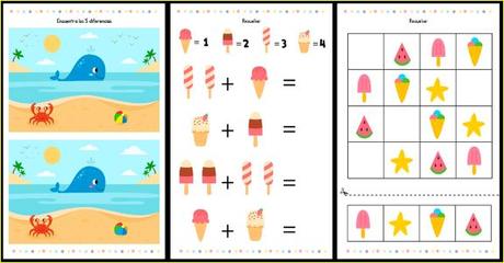 Juego de colorear dibujos de verano Juego de colorear dibujos de verano