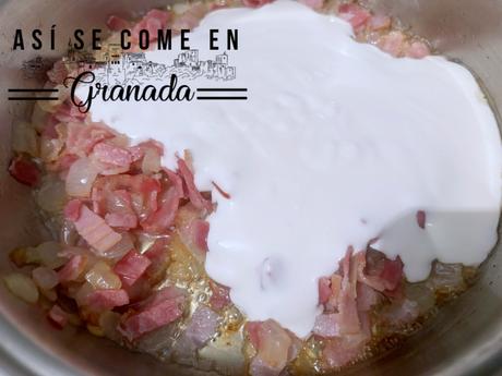 Ñoquis Carbonara sin huevo