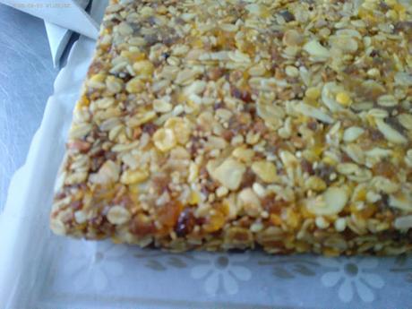 BARRITAS DE CEREALES , FRUTOS SECOS, DÁTILES Y OREJONES DE ALBARICOQUE