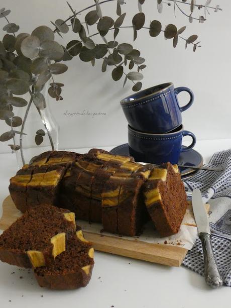 Bizcocho con harina de Plátano y Cacao