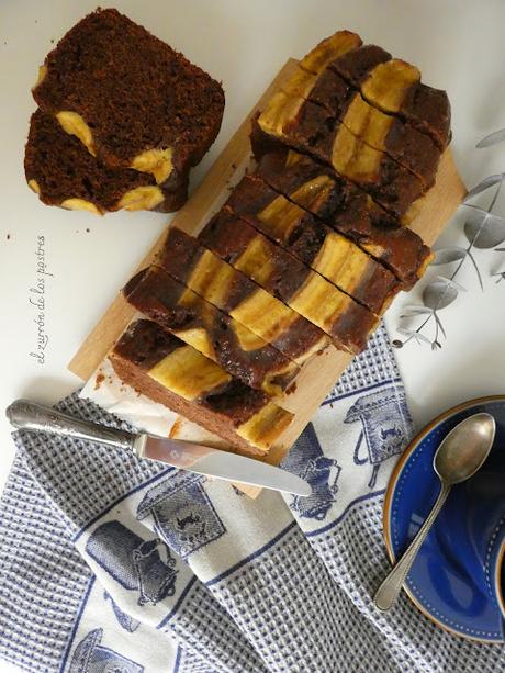 Bizcocho con harina de Plátano y Cacao