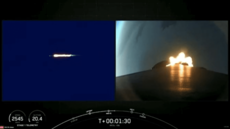 SpaceX lanza un cohete Falcon 9 desde la Base de la Fuerza Espacial Vandenberg en el sur de California, con una carga útil para la Oficina Nacional de Reconocimiento, la agencia gubernamental responsable de la construcción de satélites espías estadounidenses, el 28 de junio de 2024. (SpaceX)