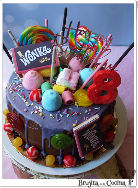 Tarta Wonka - Olga cumple 8 Tarta Wonka - Olga cumple 8