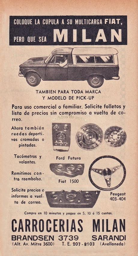 Cúpula Milán para la camioneta Fiat 1500 Multicarga del año 1966 Cúpula Milán para la camioneta Fiat 1500 Multicarga del año 1966
