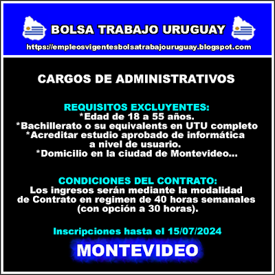 CARGOS DE ADMINISTRATIVOS CARGOS DE ADMINISTRATIVOS