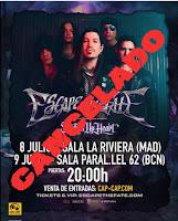 Escape the fate cancela sus conciertos en España en 2024