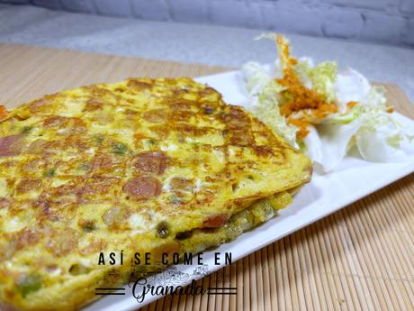 Tortilla en sandwichera, receta de aprovechamiento Tortilla en sandwichera, receta de aprovechamiento