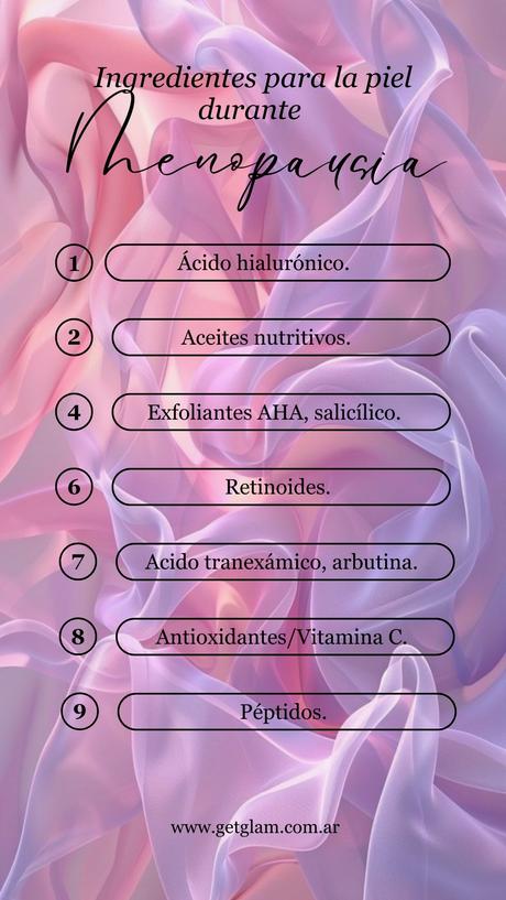 piel menopausia seca cabello arrugas irritación ingredientes cremas que usar flacidez la piel se cae tratamientos cremas skincare