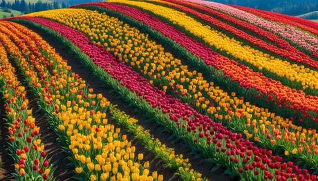 Bollenstreek campos de tulipanes en Holanda