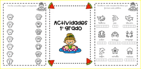 Simon en verano. Fichas de repaso