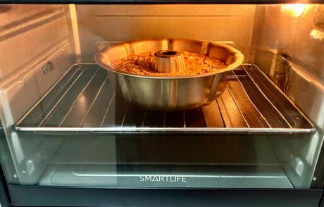 Budín de guineo, avena, nueces y chocolate