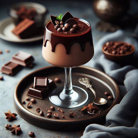 PANNA COTTA DE CHOCOLATE PANNA COTTA DE CHOCOLATE