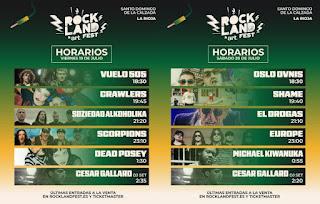 Rockland Art Fest 2024, horarios