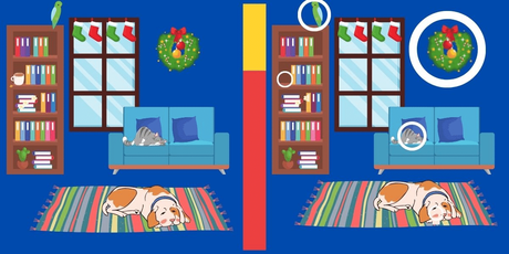 ¿Tienes una vista de primer nivel?  ¿Podrás vencer el desafío de las diferencias?  ¡Solo 15 segundos para encontrar 5 diferencias en estas escenas de salón!