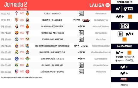 LaLiga publica los enrevesados horarios del Sevilla en las jornadas 2, 3 y 4
