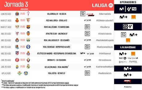 LaLiga publica los enrevesados horarios del Sevilla en las jornadas 2, 3 y 4