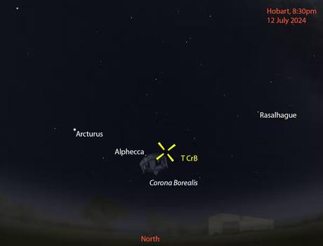 Una explosión única en la vida está a punto de revelar una ‘nueva estrella’ en el cielo: ScienceAlert Dónde encontrar T CrB en el sur