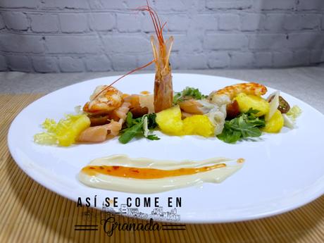 Ensalada de piña y mar