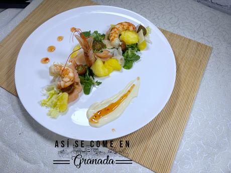 Ensalada de piña y mar