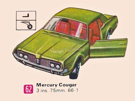 Mercury Cougar de color crema de Matchbox del año 1968