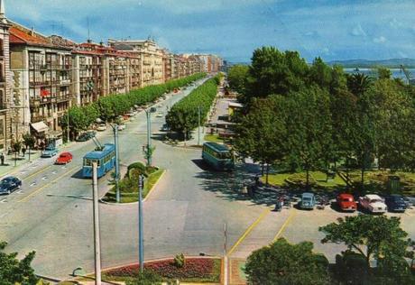 El Santander de los 70 con sus trolebuses…