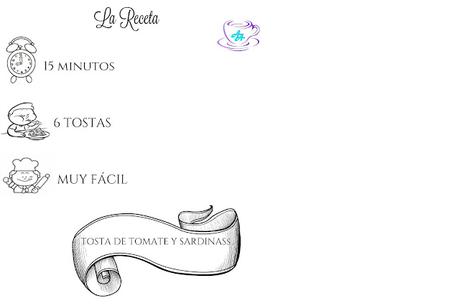 TOSTA DE TOMATE Y SARDINAS  EN CONSERVA