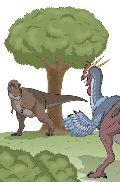El típico cómic de tiranosaurios