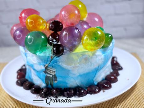 Tarta de cerezas y globos